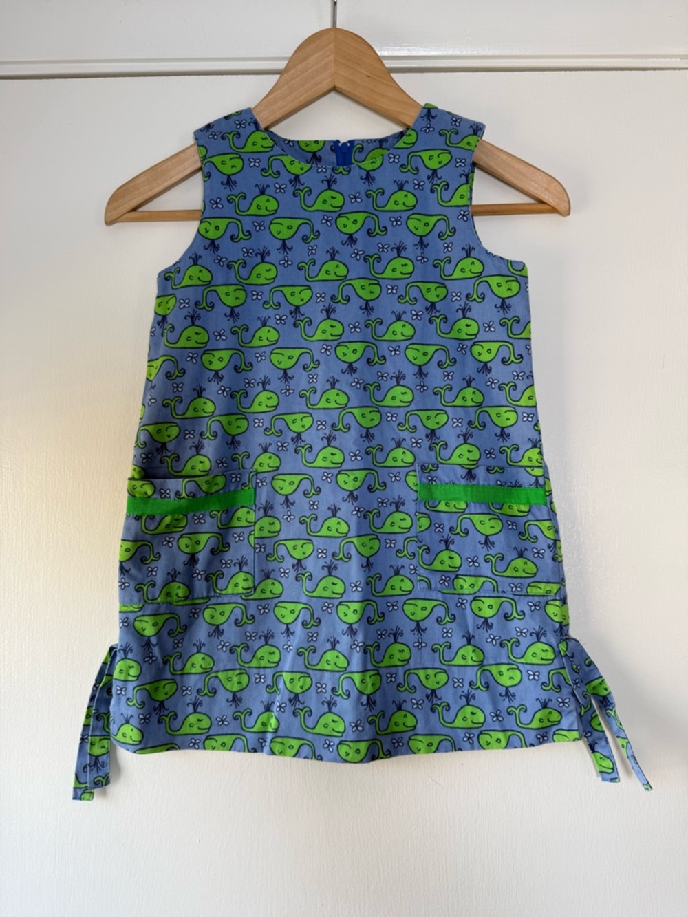Lilly Pulitzer Little Girls Dress Vintage Whales Blue Green Preppy Coastal Sz 6